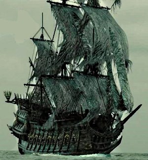 Как называется корабль черной бороды из пиратов карибского моря